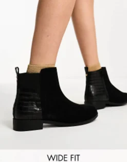 Chelsea Boots*New Look Wide Fit Flat Chelsea Boot In Black