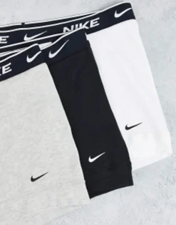 Underwear*Nike 3 Pack Cotton Stretch Trunks In Black/Grey/White Multi