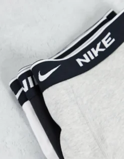 Underwear*Nike 3 Pack Cotton Stretch Trunks In Black/Grey/White Multi