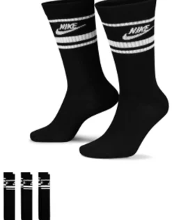 Gifts*Nike Essential 3 Pack Socks In Black/White