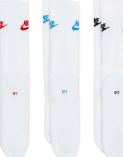 Gifts*Nike Everyday Essential 3 Pack Socks In With Coloured Logo White