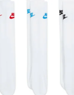 Gifts*Nike Everyday Essential 3 Pack Socks In With Coloured Logo White