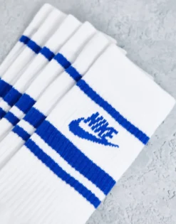 Socks*Nike Everyday Essential 3 Pack Socks In /Blue White