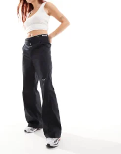 Sportswear*Nike Mini Swoosh High Rise Woven Trousers In Black