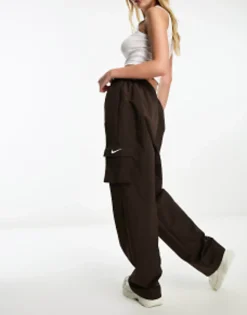 Trousers & Leggings*Nike Mini Swoosh Woven Cargo Trousers In Baroque Brown Baroque Brown/(Sail)