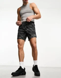 Shorts*Nike Running Trail Stride Dri-Fit Shorts In Black Grey
