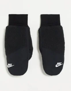 Gloves*Nike Sherpa Womens Mittens In Black