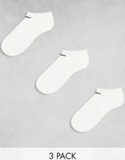 Socks & Tights*Nike Training 3 Pack Unisex Trainer Socks In White