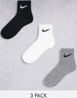 Socks & Tights*Nike Training 3 Pack Unisex Ankle Socks In Multi