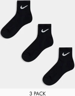 Socks*Nike Training Everyday Cushion Ankle Socks In Black