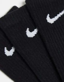 Socks*Nike Training Everyday Plus 6 Pack Socks In Black