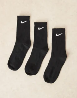 Socks*Nike Training Lightweight Socks 3 Pack In Black