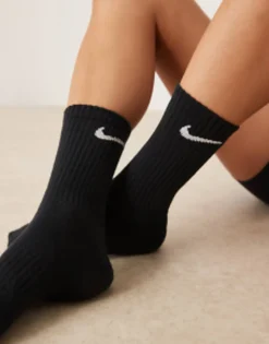 Socks*Nike Training Lightweight Socks 3 Pack In Black