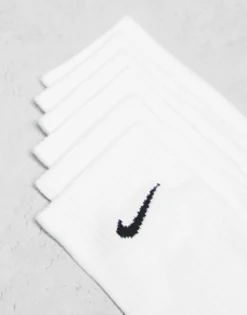 Sportswear*Nike Training Unisex Cushioned 6 Pack Crew Sock In White