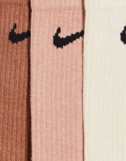 Sportswear*Nike Training Unisex Cush Crewsock 3 Pack Socks In Natural Brown