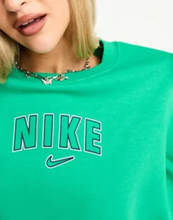 Sportswear*Nike Varsity Oversized Crop Sweatshirt In Stadium Green