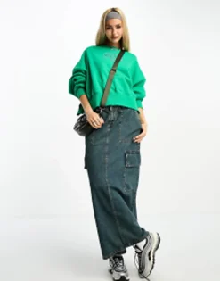 Sportswear*Nike Varsity Oversized Crop Sweatshirt In Stadium Green