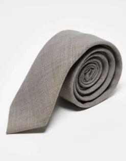 Ties*Noak Slim Tie And Pocket Square In Houndstooth Brown
