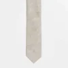 Ties*Noak Slim Tie In Swirl Jacquard Gold