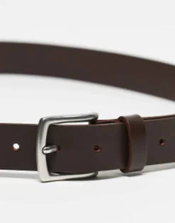 Belts*Only & Sons Leather Belt In Brown Brown Stone