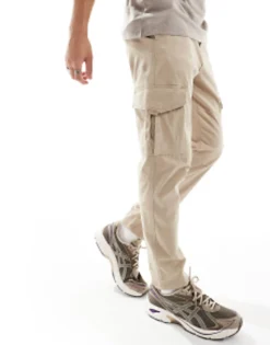 Trousers & Chinos*Only & Sons Slim Fit Cargo Trouser In Beige Crockery