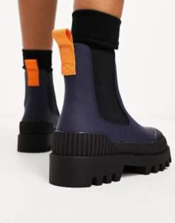 Chelsea Boots*ONLY Chelsea Boot With Contrast Detail In Navy