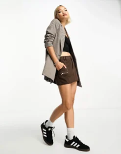 Suits & Tailoring*ONLY Double Breasted Blazer In Brown Check