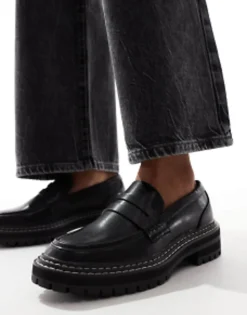 Loafers*ONLY Loafer With Contrast Stitching In Black