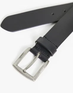 Belts*Pieces Leather Buckle Belt In Black