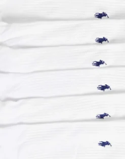 Socks*Polo Ralph Lauren 6 Pack Sport Socks In With Pony Logo White
