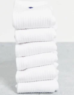 Socks*Polo Ralph Lauren 6 Pack Sport Socks In With Pony Logo White