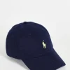 Caps & Hats*Polo Ralph Lauren Baseball Cap With White Player Logo In Washed Navy
