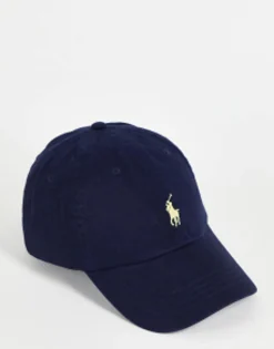 Caps & Hats*Polo Ralph Lauren Baseball Cap With White Player Logo In Washed Navy