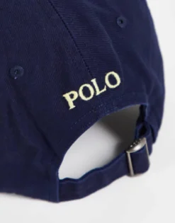 Caps & Hats*Polo Ralph Lauren Baseball Cap With White Player Logo In Washed Navy