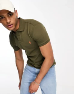 Polo Shirts*Polo Ralph Lauren Icon Logo Pique Polo Slim Fit In Mid Green