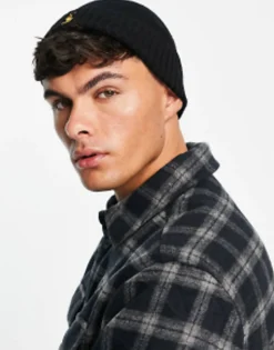 Beanies*Polo Ralph Lauren Merino Wool Beanie In With Gold Logo Black