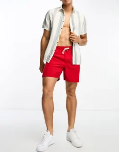 Swimwear*Polo Ralph Lauren Traveler Mid Swim Shorts In Red