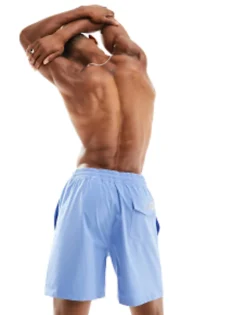 Swimwear*Polo Ralph Lauren Traveler Mid Swim Shorts Classic Oversized Fit In Light Blue