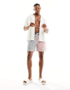 Swimwear*Polo Ralph Lauren Traveler Mid Funstripe Swim Shorts Classic Oversized Fit In Multi