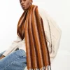 Scarves*PS Paul Smith Cosy Stripe Scarf In Orange
