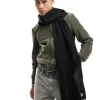 Scarves*PS Paul Smith Zebra Logo Knit Scarf In Black