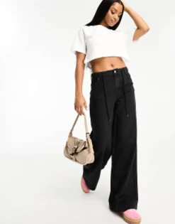 Multipacks*Pull&Bear 2 Pack Boxy Crop T-Shirt In White And Sand
