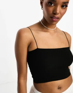 Multipacks*Pull&Bear 2 Pack Strappy Ribbed Tube Crop Top In White Black