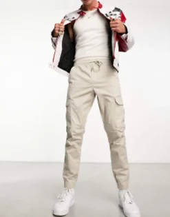 Trousers & Chinos*Pull&Bear Cargo Trouser In Sand