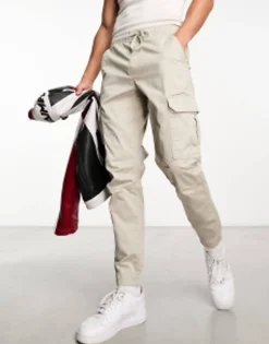 Trousers & Chinos*Pull&Bear Cargo Trouser In Sand