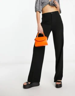 Trousers & Leggings*Pull&Bear High Waisted Tailored Trousers In Black