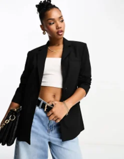 Trousers & Leggings*Pull&Bear Oversized Blazer And Trouser Co-Ord In Black