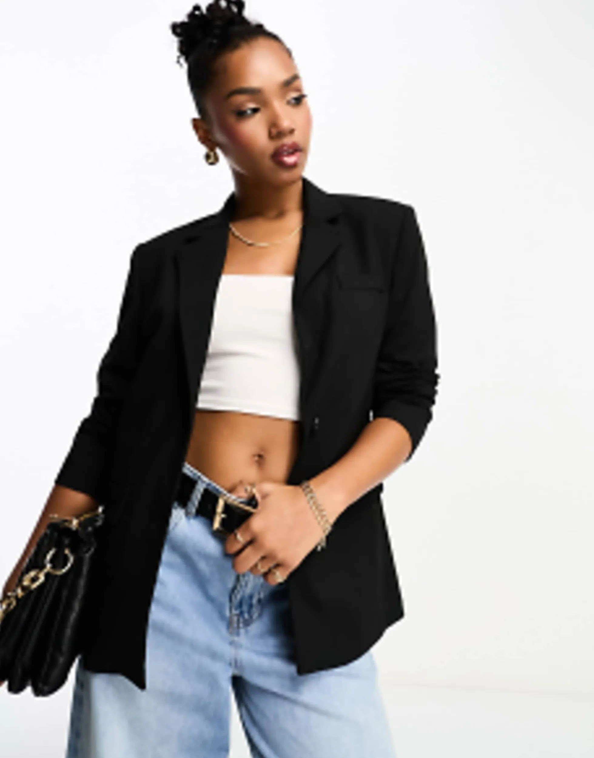 Trousers & Leggings*Pull&Bear Oversized Blazer And Trouser Co-Ord In Black