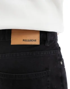 Shorts*Pull&Bear Relaxed Denim Short In Black