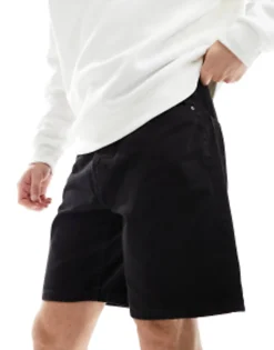Shorts*Pull&Bear Relaxed Denim Short In Black